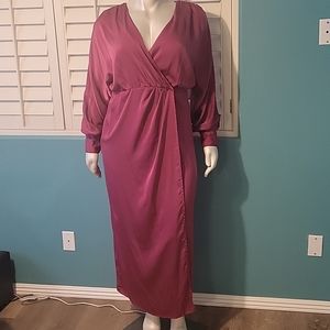 Satin maxi dress size 20